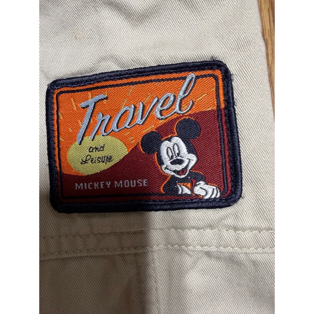 Mickey Disney Overalls S Beige Cotton Cargo Mickey Mouse Vintage Retro Gorpcore - Picture 6 of 12